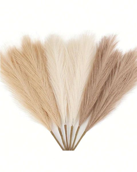 Pampas Grass Faux Pompas Fluffy Artificial Flower Boho Decor
