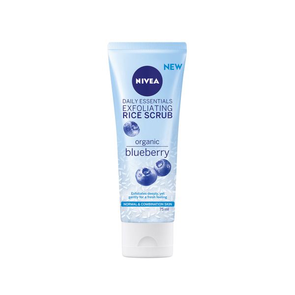 NIVEA Exfoliating Rice Scrub with Organic Blueberry, 75ml