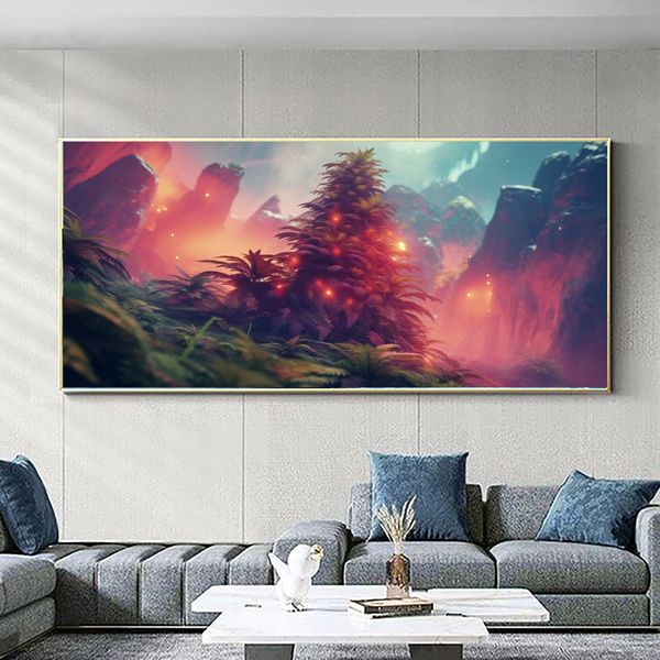 Canvas Wall Decor - Mystical Ganja Dream Abstract - 0758