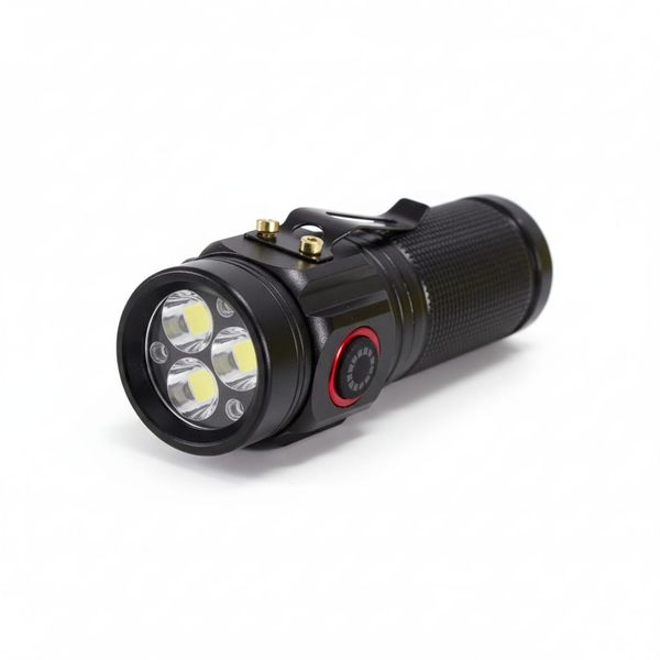9cm 3 XHP360 LED Portable Pocket Flashlight with Magnetic Rear Clip