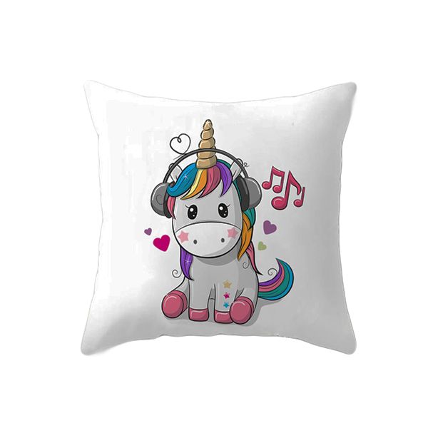 Unicorn Cartoon Pillow 45x45cm