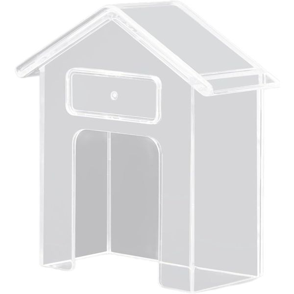 Clear House Shape Doorbell Rain Cover Weatherproof Rings Doorbell Protector