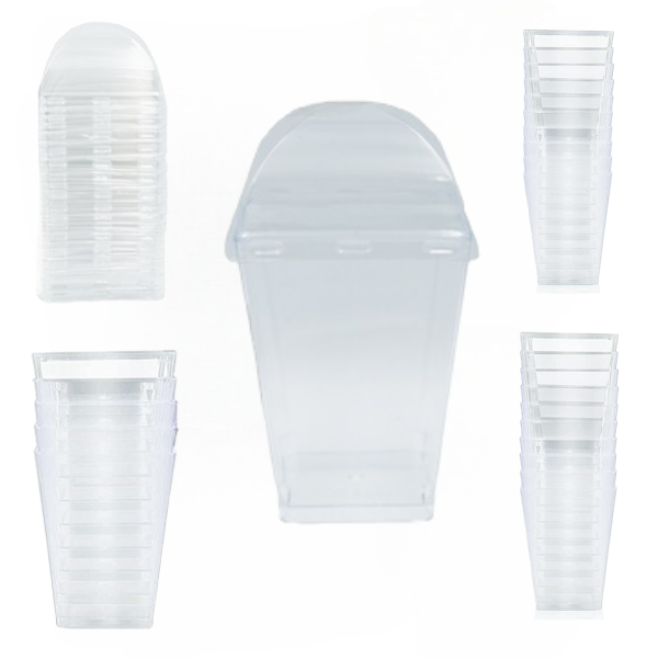25 Pack 150ml Clear Dessert Cups with Lids-Disposable Parfait &amp;Tasting Cups
