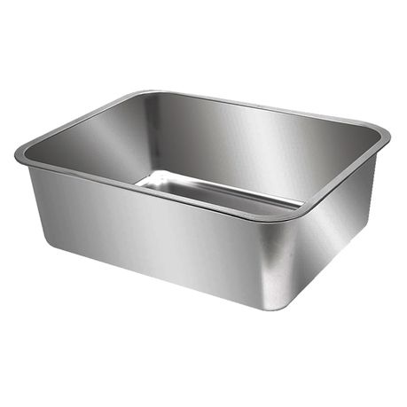 zaSleek Large Stainless Steel (60x40x20cm) Cat Litter Tray/ Box Image