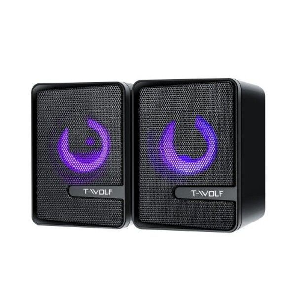 T-WOLF S3 Gaming Computer Desktop Speaker with Stereo Sound
