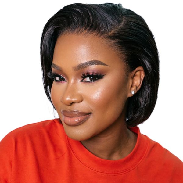 Geebuy A-line Bob Wig Human Hair-13x4 Full Frontal Glueless Pixie Cut Wig