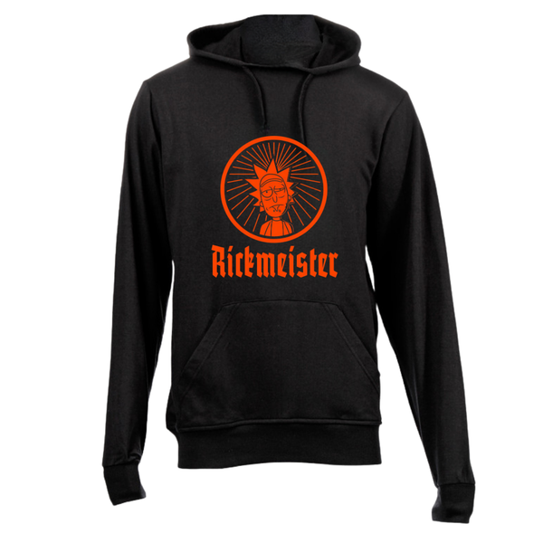 Black Brushed Cotton Hoodie - Rick and Morty Rickmeister