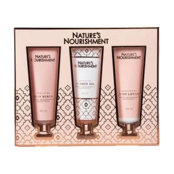 Nature's Nourishment Bath Set Sweet Mandarin And Grapefruit 50ml 3 Piece