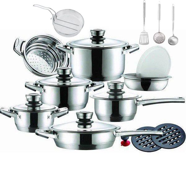 21 Piece Stainless Steel Pot Set