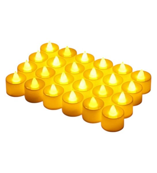24 Piece Flameless LED Battery-Operated Candle Light - Yellow