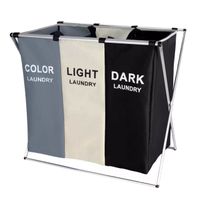 Laundry Basket Hamper for Bathroom and Bedroom - Dark & Light & Colour