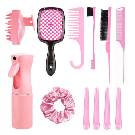 12 piece Hair Brush Set with Hair Spray Bottle Hair Styling Tools for Women Image
