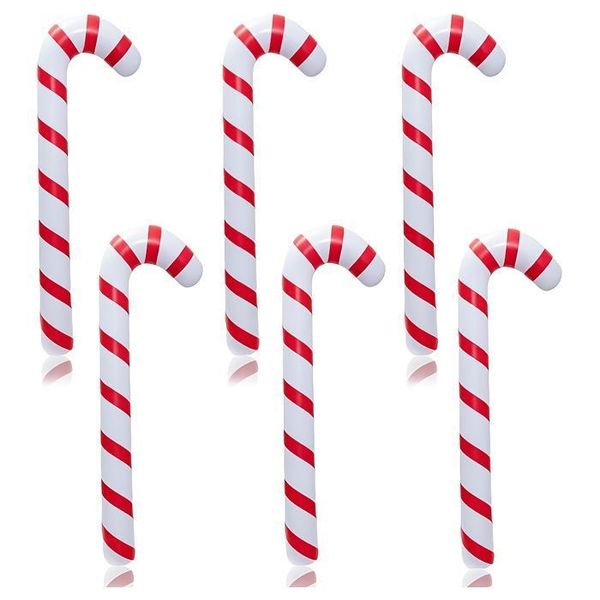 6 Giant Inflatable Candy Canes, Holiday Lawn Decorations