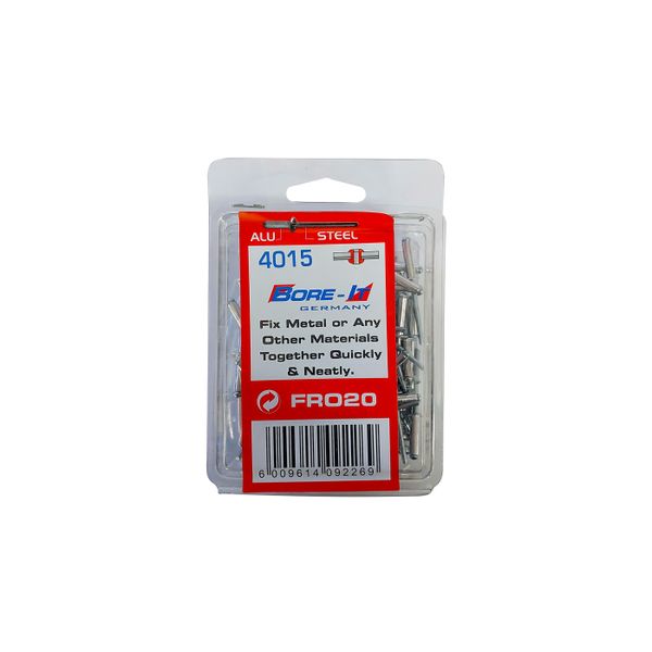 Bore-it - 100 Piece - Aluminium Pop Rivets - 4015 - 5 Pack