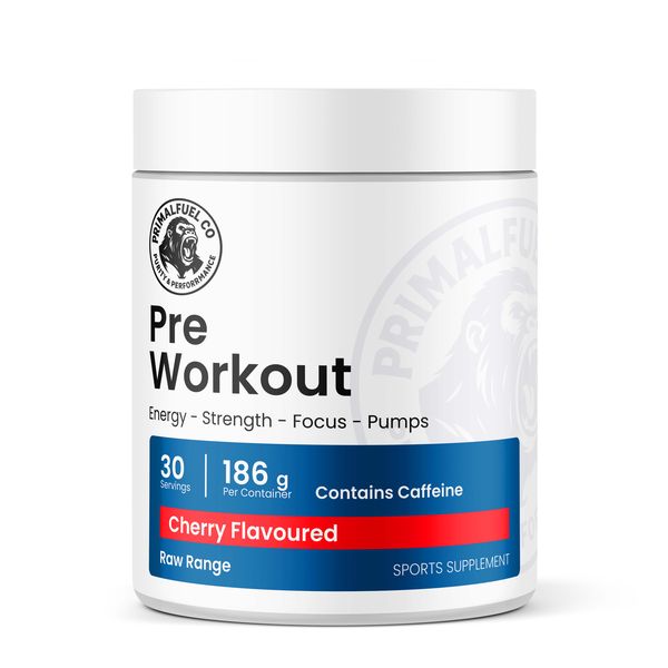PrimalFuel Co Pre-Workout - Cherry Flavour - 186g (30 Servings)
