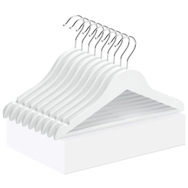 Set of 20 - Premium Quality Non Slip Wooden Hangers for Baby Clothes