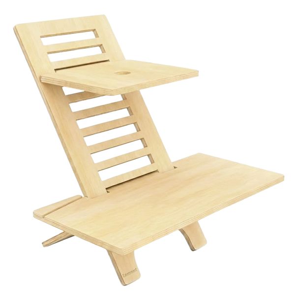Lamont Standing Wooden Desktop Workstation-Sit-Stand Laptop Desk Riser