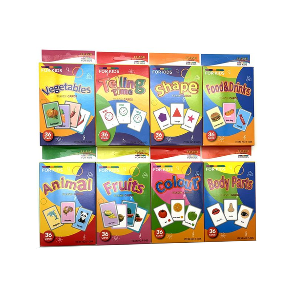 8 Boxes Of Children's Education Flash Cards For Early Childhood Education