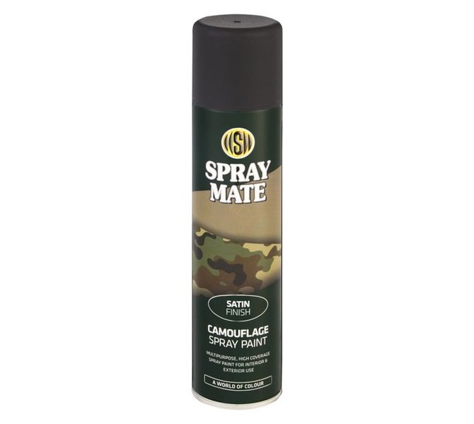 Camo Satin Spray Paint Black 250ml