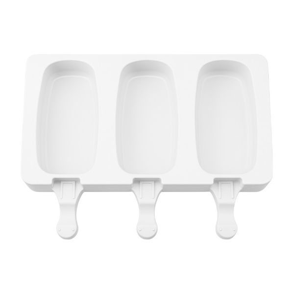 3 Grid - Reusable Silicone Ice Cream Mould - White