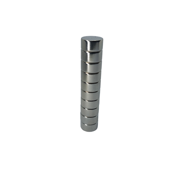 Neodymium Disc Magnets - 10mm x 5mm N38 Grade - 10 Pack