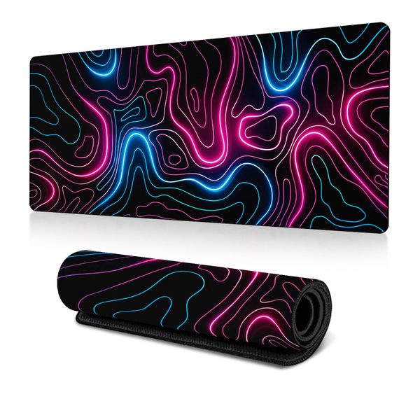 Upgraded Large Size Anti-Slip Neon Art Gaming Mouse Pad Office Desk Mat