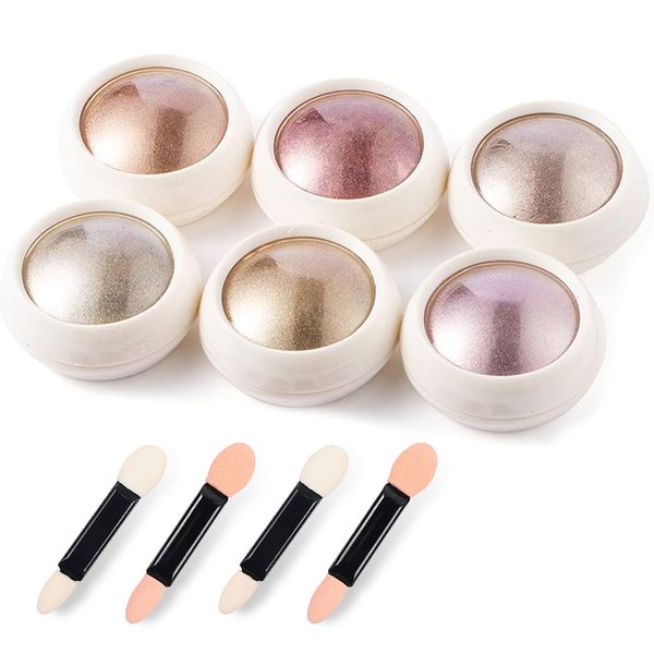 6pcs Holographic Metallic Chrome Powder Set for Nails, Art DIY Decoration