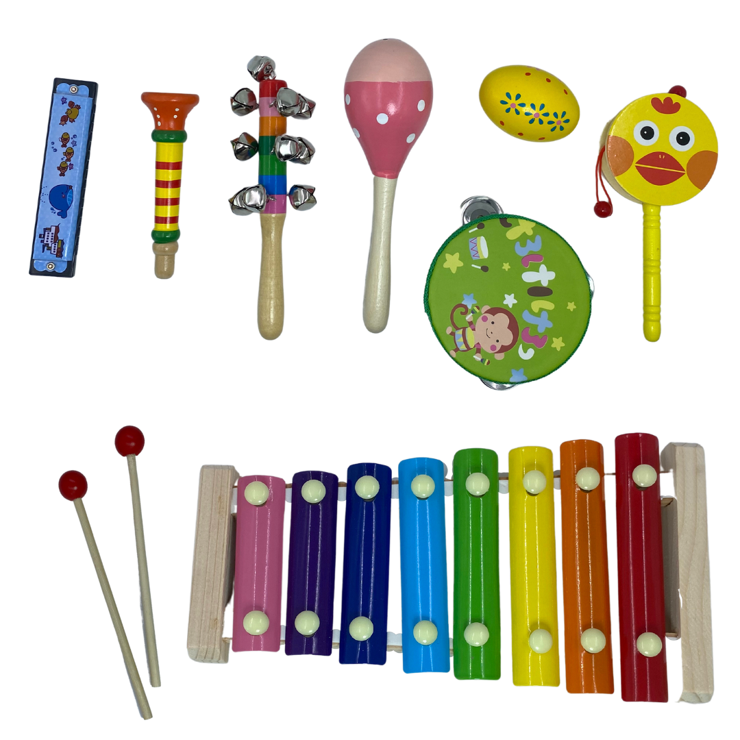 Wooden Orff Musical Percussion Instruments Preschool Eco Friendly Drum ...