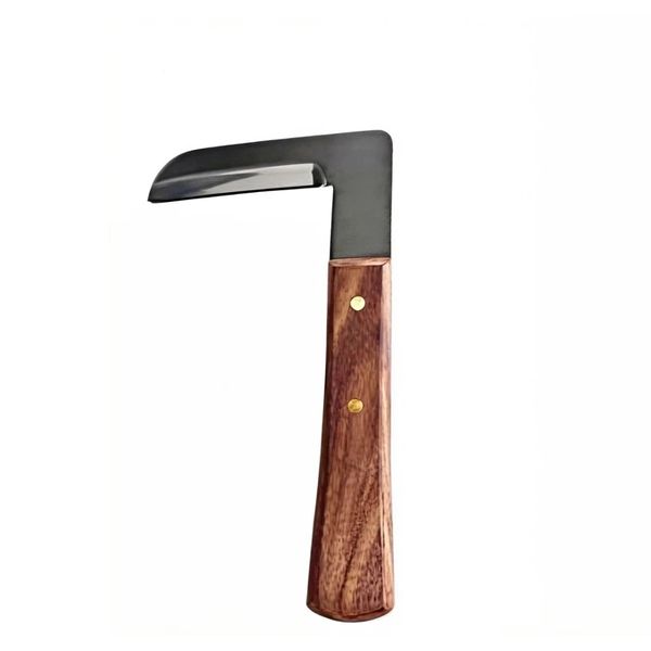Wooden Handle Horse Hoof Knife, Professional Farrier Tool for Trimming