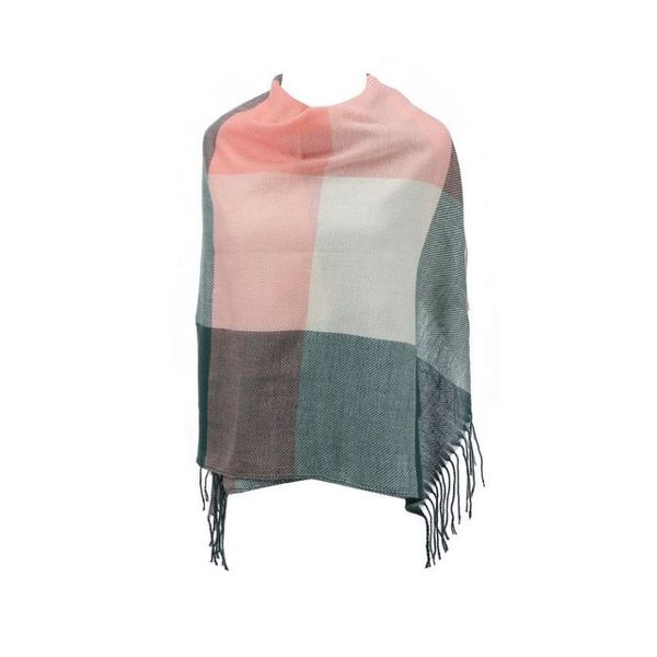 SoGood- Candy - Pashmina Plaid - Green &amp; Pink