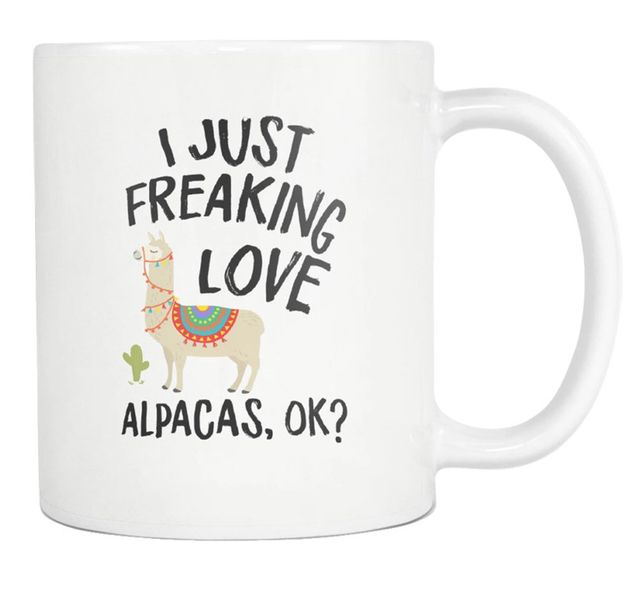 I Just Freaking Love Alpacas Llama Birthday Christmas Gift Coffee Mug