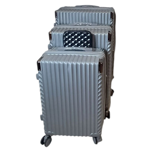 4-Piece Galaxy Travel Luggage Set - Silver