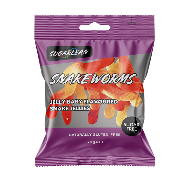 Snake Worms Jellies - 10 Packs of 70g - Sugarlean