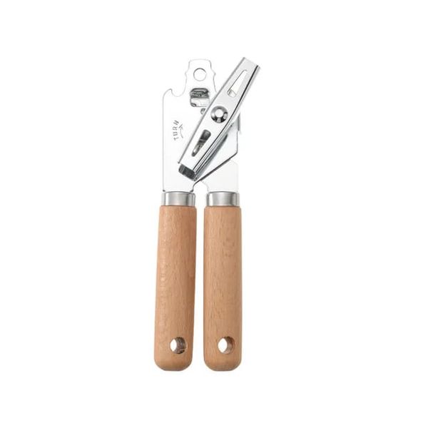 19cm Stainless Steel Can Opener With Wooden Handle