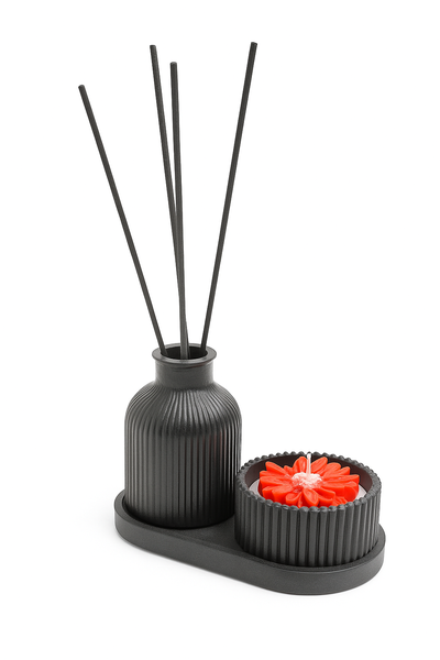 Ribbed Diffuser and Candle Set