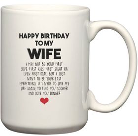 Happy Birthday To My Wife Gift Coffee Mug | Shop Today. Get it Tomorrow
