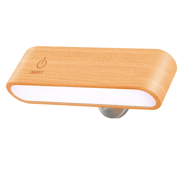 Wooden LED 360 Rotating Touch Dimmable Magnetic Wall Lamp