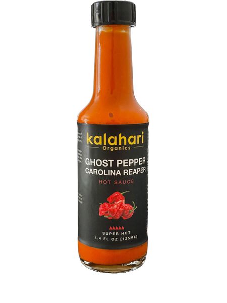 Two Pepper Blend: Kalahari Ghost Carolina Reaper XXX Super-Hot Sauce -125ml