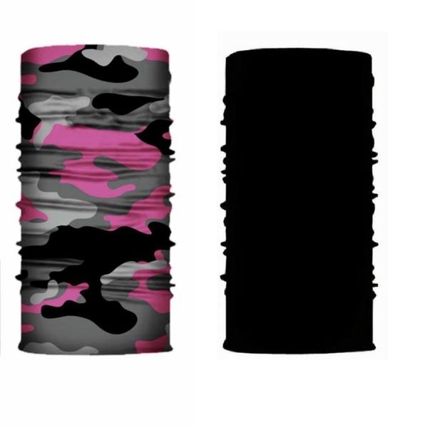 Face-Neck Warmer Bandana Face Shield Pink and Black Set of 2