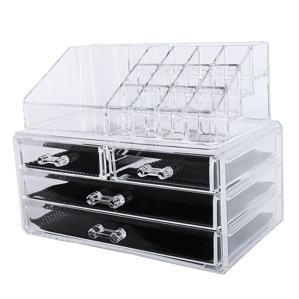 4 Drawers For Jewellery Cosmetics Makeup Box