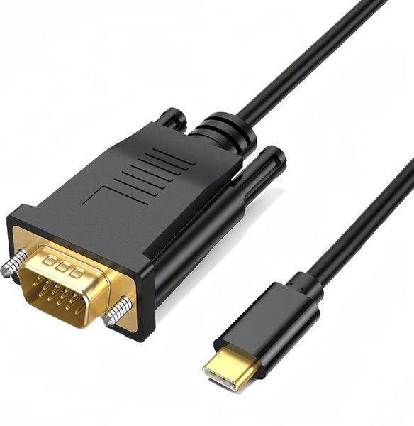 Type C to VGA Male Cable 1.5m - High-Quality Video Output Cable