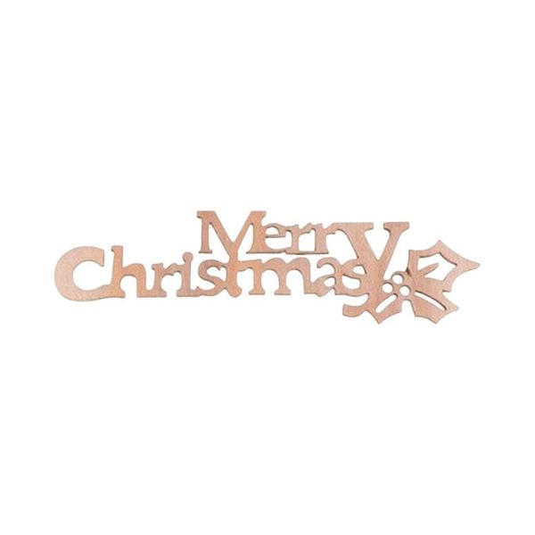 30 Piece Wooden "Merry Christmas" Table Décor - Brown