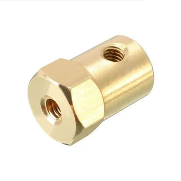 CMU HEX SHAFT COUPLING 18MMX4MM - 4mm ID DC Gear Motor to Wheel Coupling