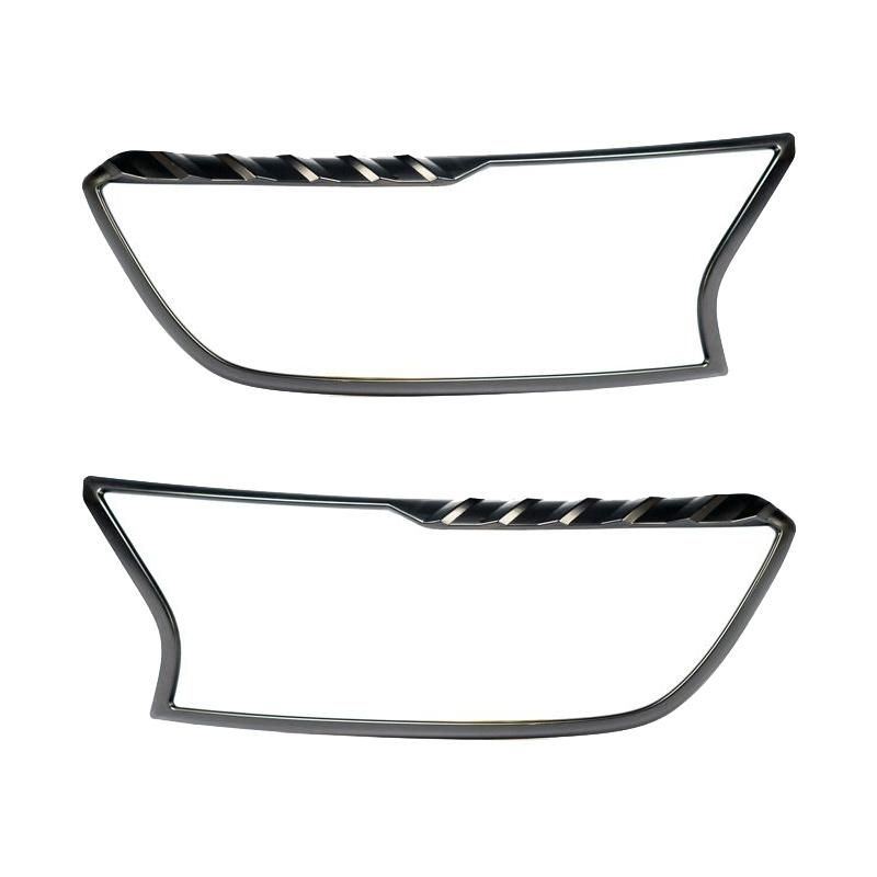 Ford Ranger Facelift Matte Black Headlight Covers with Ridges Shop