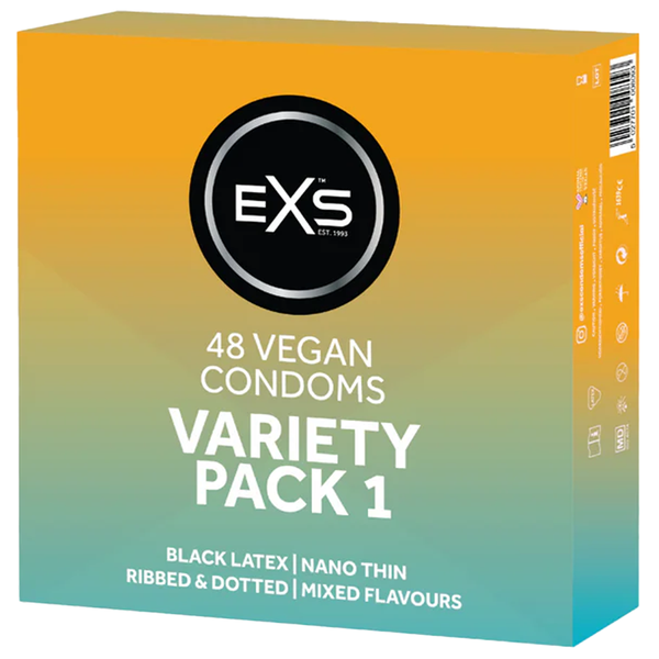 EXS Variety Pack 1 Condoms - 48 Bulk Pack - 7 Condom Types