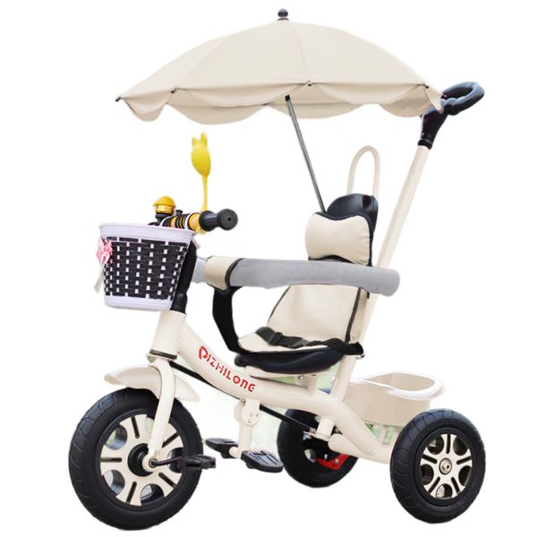 4 in 1 Functionality Kids Trike,Toddler Tricycle with Height Push Handle