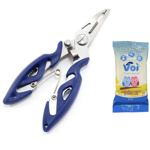 Small Multi Functional Fishing Plier with Fishing Wipes