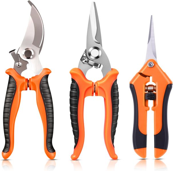 Professional Garden Pruning Shears Set with Safety Lock 3-piece