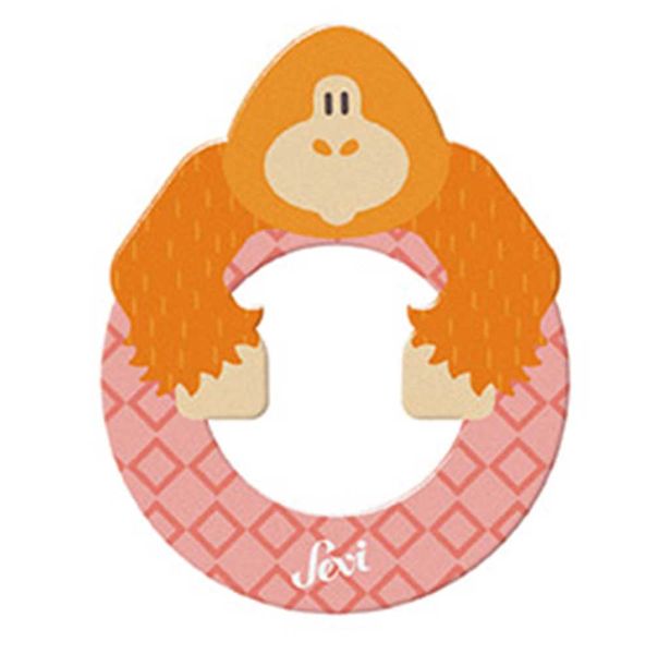 Sevi Wooden Letter O Orang-outan 10cm - Yellow