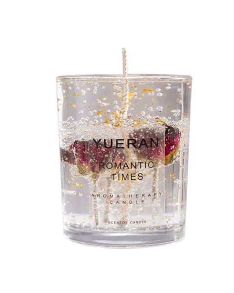 JG20375266 Crystal Jelly Candle With Dried Flowers